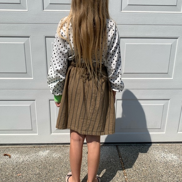 Zara apron dress with two straps girl size 11-12 - Picture 7 of 16